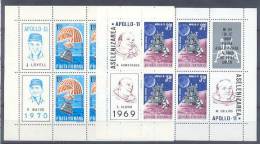 Romania Cosmos 2 Mini Sheets 1969,1970 MNH ** - Sonstige & Ohne Zuordnung