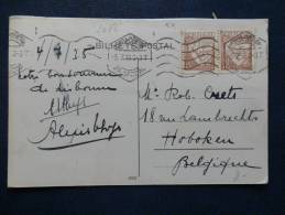 A2648    CP  MADEIRA  POUR LA BELG. 1935 - Cartas & Documentos