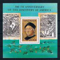 Christoph Kolumbus Columbus 90 Stück Blöcke Postfrisch Schiffe  500 Jahre Entdeckung Amerik Tanzania Tansaniaa  Ansehen - Christopher Columbus