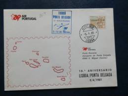A2657   1° VOL 1981  TAP - Storia Postale