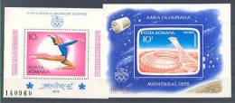 Romania 2 Mini Sheets Olympic Games In Montreal 1976 MNH ** - Other & Unclassified