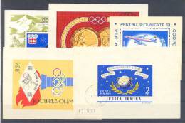 Romania 5 Mini Sheets Sport USED - Andere & Zonder Classificatie