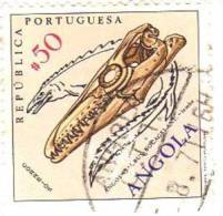 TIMBRES - STAMPS - ANGOLA - ANIMAUX ET FAUNE - FOSSILLES - ANGOLOSSAURUS BOCAGEI ANT (Iembe) - TIMBRE OBLITÉRÉ - Fossiles
