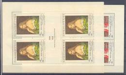 Czechoslovakia Art 2 Block Of Four MNH ** - Hojas Bloque