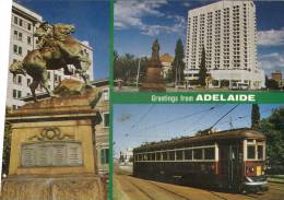 (300) Australia - SA - Adelaide With Tramway And Statue - Adelaide