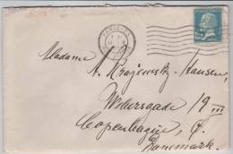 France Cover Sent To Denmark 11-10-1928 With A Letter Inside (in Danish) - 1922-26 Pasteur