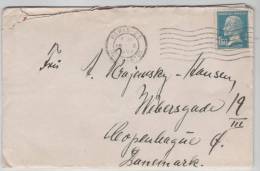 France Cover Sent To Denmark 16-10-1928 With A Letter Inside (in Danish) - 1922-26 Pasteur