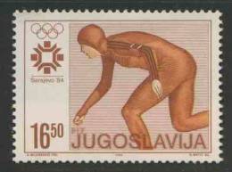 Jugoslavija Yugoslavia 1984 Mi 2029 YT 1911 ** Speed Skating – Winter Olympic Games, Sarajevo (1984) / Eisschnella - Winter 1984: Sarajevo