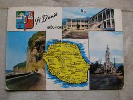 Réunion - St. Denis - Map Carte -  ILE Bourbon Ou La Réunion   D94790 - Saint Denis