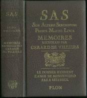 S-A-S  MEMOIRES  RECUEILLIS PAR GERARD DE VILLIERS "  PLON "  640 PAGES  DE 1974 - Gerard De Villiers