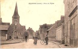 72 ALLONNES PLACE DE L'EGLISE 1925 - Allonnes