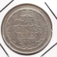 Nederland   25 Cent   Wilhelmina  1915  / Argent    (2152) - 25 Centavos