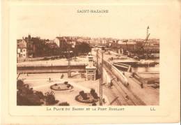 DOC  13,5 X 17 ST NAZAIRE (44) LA PLACE DU BASSIN ET LE PONT ROULANT - Saint Nazaire