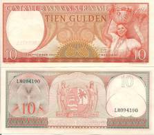Suriname P121, 10 Gulden, Pretty Woman W/basket On Head - Surinam