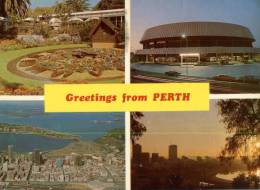 (500) Australia - WA - Perth 4 Views (with Flower Clock) - Perth