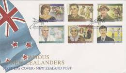 New Zealand 1995 Famous New Zealanders FDC - FDC