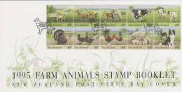 New Zealand 1995 Farm Animals FDC - FDC