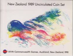 Coin New Zealand 1989 Uncirculated Set - XIV Commonwealth Games - Auckland 1990 - Nieuw-Zeeland