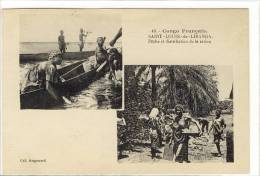 Carte Postale Ancienne Congo - Saint Louis De Liranga. Pêche Et Distribution De La Ration - Andere & Zonder Classificatie