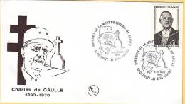 - Enveloppe 15° Anniversaire De La Mort Du Général De Gaulle- Timbre 0.50 - Novembre 1985 - Colombey 52 - - WW1 (I Guerra Mundial)