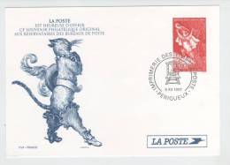 France Postal Stationery Special Cancel  LE CHAT BOTTE 5-12-1997 With Cachet - Official Stationery