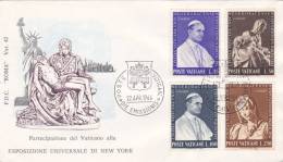 LETTRE , 1964, VATICAN, FDC ESPOZITIONE UNIVERSALE DI NEW YORK  /3313 - Lettres & Documents