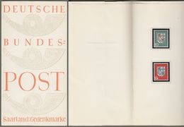 Bund + Saarland: Minister Card Ministerkarte Typ I, Mi.-Nr. 249 U. S. 379: " Eingliederung Saarland ", RR Joint Issue  X - Briefe U. Dokumente