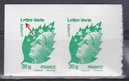 FRANCE VARIETE   LETTRE VERTE ADHESIF  NEUFS  LUXE - Unused Stamps