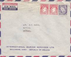 Ireland Airmail Par Avion INTERNATIONAL MARINE SERVICES Ltd. BALLYMORE, COBH 1963? Cover To AALBORG Denmark - Luftpost