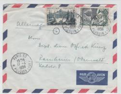 France Air Mail Cover Sent To Germany Paris 11-4-1956 - 1927-1959 Cartas & Documentos