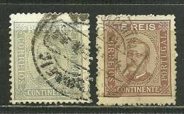 Portugal D.Carlos #71,74 Used - L1348 - Usado