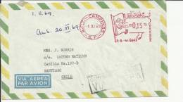 BRASIL CC CORREO AEREO 1969 CAMPINAS A CHILE - Cartas & Documentos