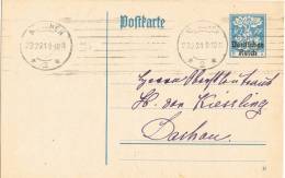 0698. Entero Postal MUNCHEN (Bayern) Alemania Estados 1921 - Interi Postali