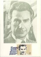 Francisco Sé Carneiro, 1ª Ministre 1990 Carte Maximum Yvert 1820 - Maximum Cards & Covers