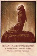 Cartolina Commemorativa  VII Centenario Francescano 1924 Xilografia Di Giorgio Pianigiani - Andere & Zonder Classificatie
