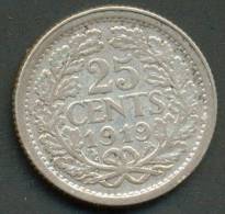 NETHERLANDS , 25 CENT 1919 - 25 Centavos