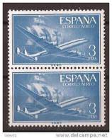 ES1175-A975TA.Spain Espagne SUPER-CONSTELLATION Y NAO SANTA MARIA 1955/56.(Ed.1175**)sin Charnela LUJO  BLOQUE DE 2 - Neufs