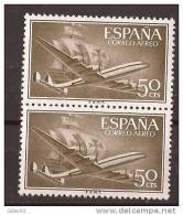 ES1171-A971TA.Spain Espagne SUPER-CONSTELLATION Y NAO SANTA MARIA 1955/56.(Ed. 1171**)sin Charnela LUJO  BLOQUE DE 2 - Ungebraucht