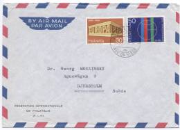 Switzerland Air Mail Cover Sent To Sweden 7-10-1968 - Brieven En Documenten