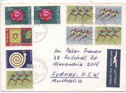 Switzerland Cover Sent Via Air Mail To Australia 11-3-1971 See The Stamps - Briefe U. Dokumente