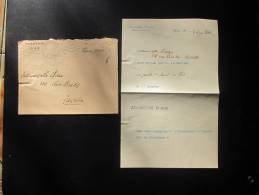 Lettre En Franchise Civile CAD 6 Août 1941 Académie D´aix Convocation Du Recteur  > Mlle Chirac Rue Paradis Marseille - Lettres Civiles En Franchise