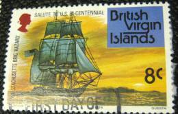British Virgin Islands 1976 US Independence Bicentennial Ship 8c - Used - Britse Maagdeneilanden