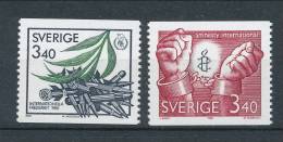 Sweden 1986 Facit # 1424-1425. For Peace And Freedom, Set Of 2, See Scann, MNH (**) - Nuevos