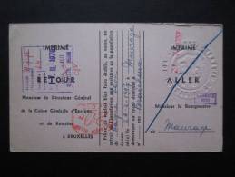 EP CAISSE DE RETRAITE (M29) MAURAGE (2 Vues) 1957 - Administration Communale De Maurage Hainaut - Sonstige & Ohne Zuordnung