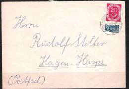 BRD 1951 MiNr.130 Gelaufen Stempel Ennepetal-Milspe Nach Hagen  ( D148 )NP - Briefe U. Dokumente