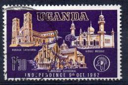 UGANDA 1962 Independence - Cathedrals & Mosque 1s30  FU - Uganda (1962-...)