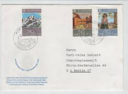 Switzerland Cover With Complete Set EUROPA CEPT  1975 Stamps Sent To Germany  26-5-1975 - Lettres & Documents