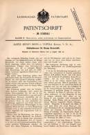 Original Patentschrift - J. Moss In Topeka , Kansas , 1898 , Brenner , Lampe Für Brennstoffe , Laterne !!! - Luminaires & Lustres