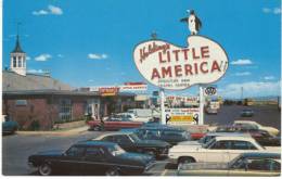 Little America WY Wyoming, Roadside Travel Center, Gas Restaurant, Autos, Penguin Sign, C1960s Vintage Postcard - Autres & Non Classés