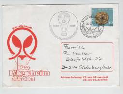 SWITZERLAND Ballon Post ARBON 1974 - Briefe U. Dokumente